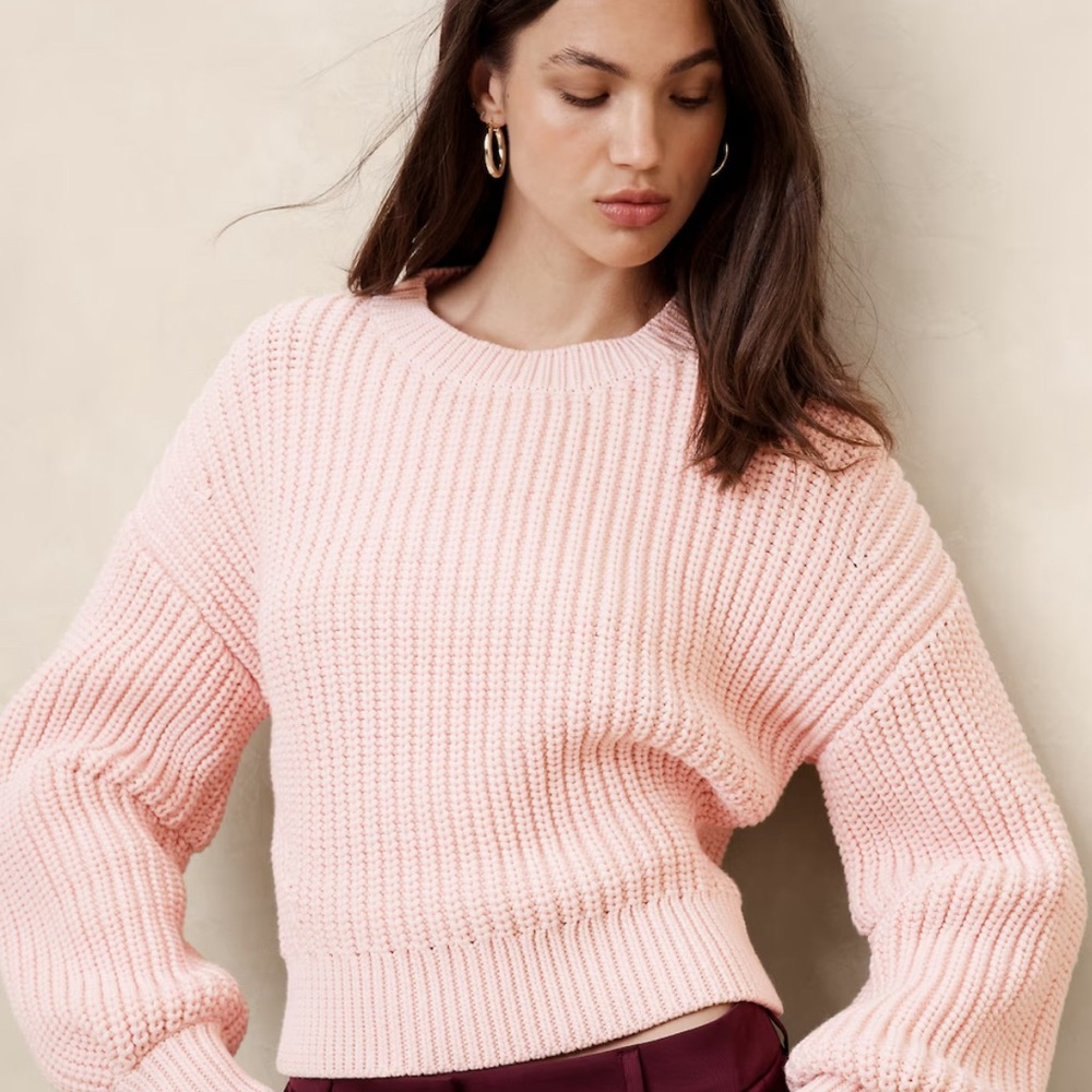 Banana Republic pink Chunky Sweater